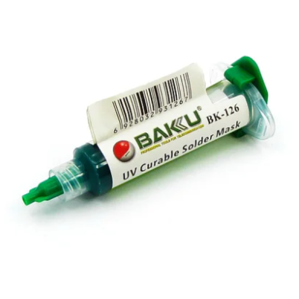 Лак изоляционный BAKU BK-126, в шприце, 8 гр (UV Curable Solder Mask for PCB)