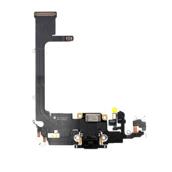 Шлейф (Flat cable) для iPhone 11 Pro с разъемом зарядки, микрофоном (Черный) Оригинал