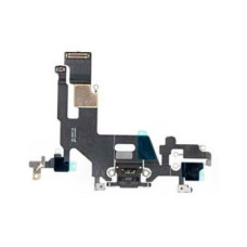 Шлейф (Flat cable) для iPhone 11 с разъемом зарядки, микрофоном (Черный) Оригинал