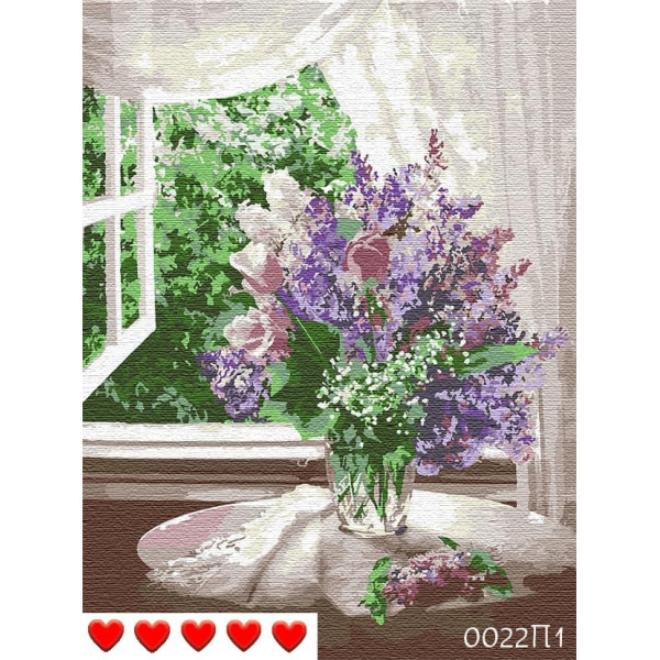 Картина за номерами (малювання по цифрам, живопис) 0022П1 (Бузок)