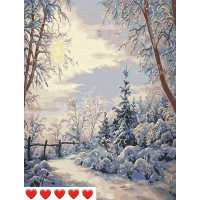 Картина за номерами (малювання по цифрам, живопис) 0045П1 (Зима)