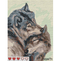 Картина за номерами (малювання по цифрам, живопис) 0026Т1 (Вовки)