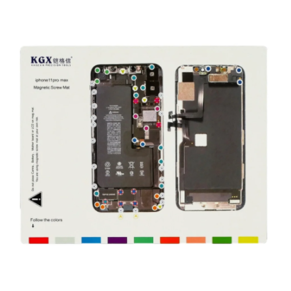 Магнітний мат MECHANIC iP11 PRO MAX для розкладки гвинтів і запчастин при розбиранні iPhone 11 PRO MAX