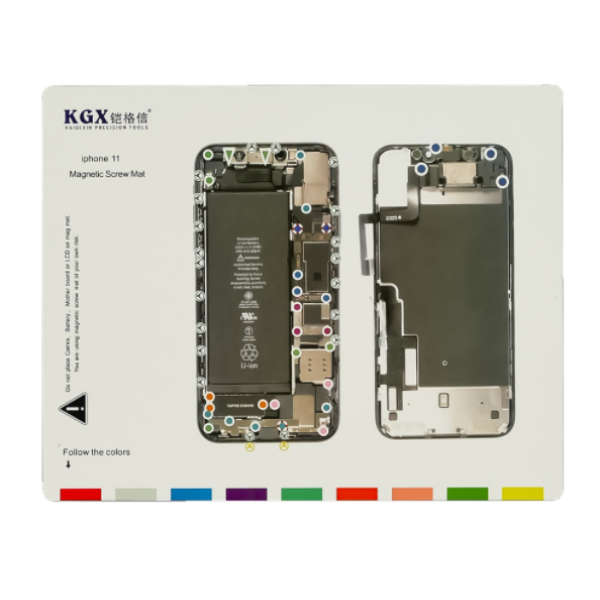 Магнітний мат MECHANIC iP11 для розкладки гвинтів і запчастин при розбиранні iPhone 11