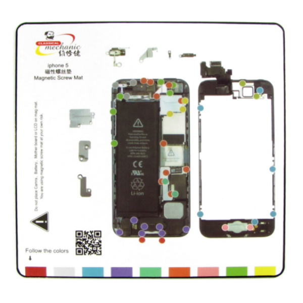 Магнітний мат MECHANIC iP5 для розкладки гвинтів і запчастин при розбиранні iPhone 5