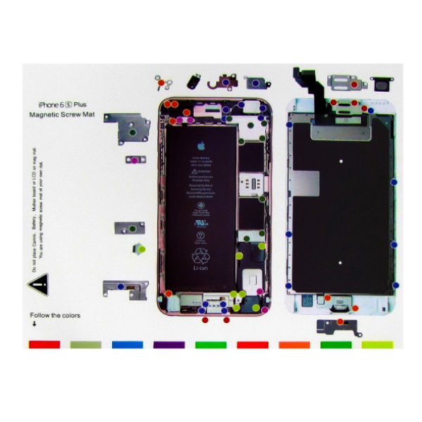 Магнітний мат MECHANIC iP6s Plus для розкладки гвинтів і запчастин при розбиранні iPhone 6s Plus
