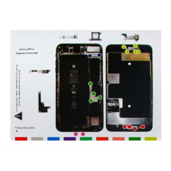Магнітний мат MECHANIC iP8 Plus для розкладки гвинтів і запчастин при розбиранні iPhone 8 Plus