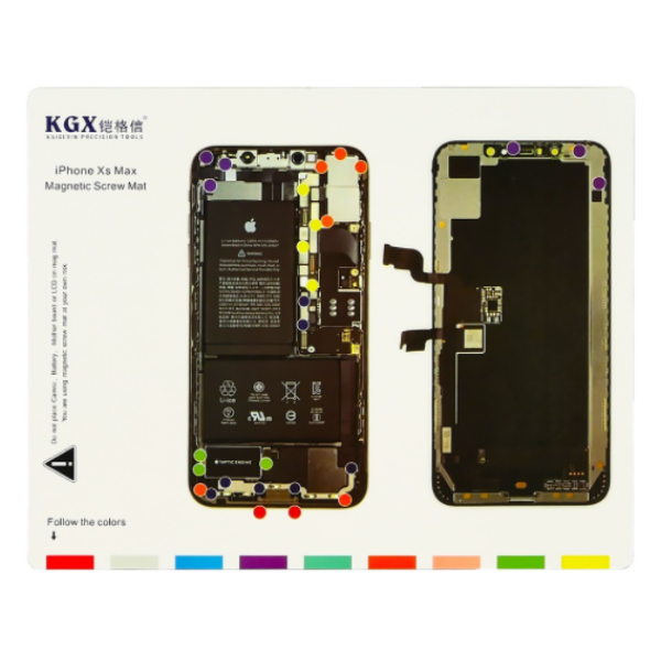 Магнітний мат MECHANIC iPXS MAX для розкладки гвинтів і запчастин при розбиранні iPhone XS MAX