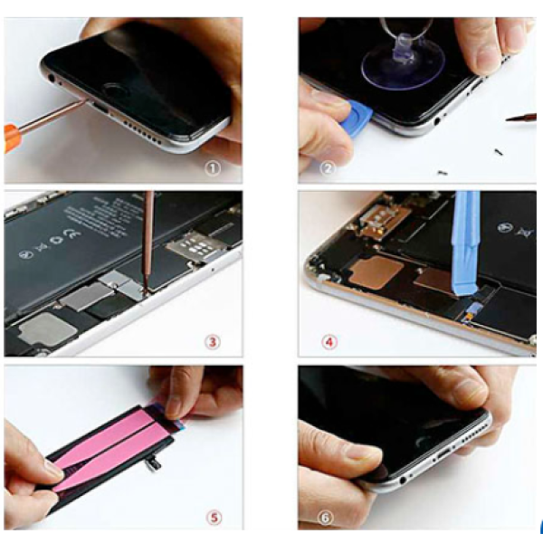 Набір інструментів Baseus ACDM-IP7 для iPhone 5 - 8 (Викрутки: 0.8, 1.5+, 0.6Y, присоска 3,5см, медіатор, лопатка)