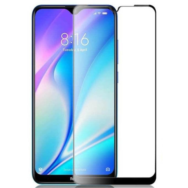Стекло защитное для Xiaomi Redmi 9 | 9T | 9 Prime | Poco M2 | M3 (0,3мм, 5D, черное) Full Glue