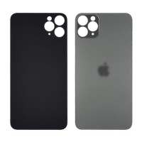 Задня кришка (скло) iPhone 11 Pro Max, Space Gray (Big hole)