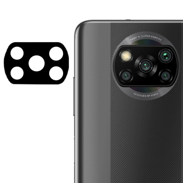 Стекло камеры для Xiaomi Poco X3 (Черный)