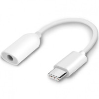 Адаптер-переходник Type-C to AUX 3.5mm (Белый) Оригинал