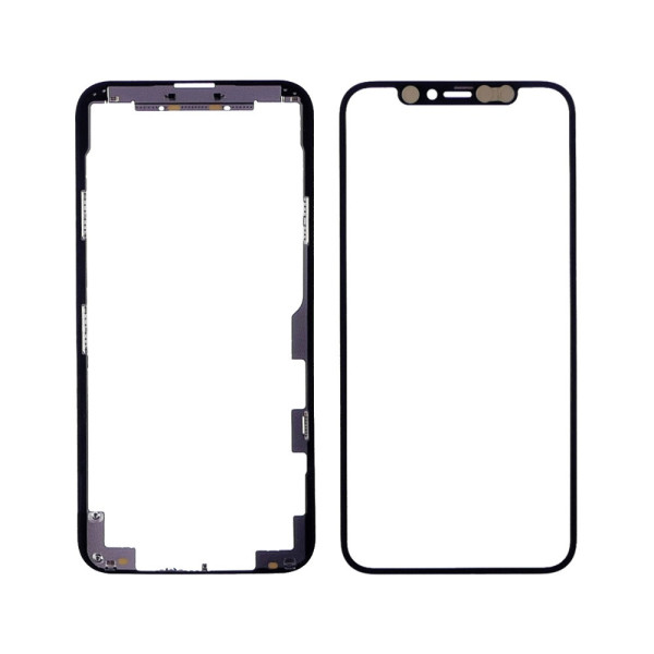 Стекло экрана для Apple iPhone 11 Pro с OCA пленкой HC в рамке (Черное) Оригинал Китай