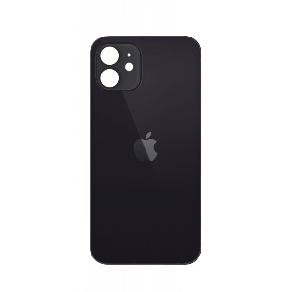 Заднє скло корпуса для Apple iPhone 12 з склом камери (Чорний)