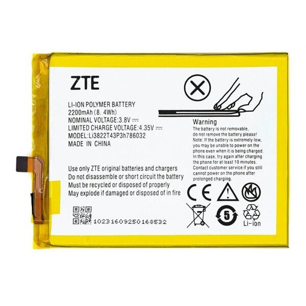 Аккумулятор АКБ ZTE LI3822T43P3h786032 для ZTE Blade A515 | Blade L6 | Blade V6 (Li-ion 3.8V 2200 mAh) AAAA