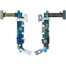Шлейф (Flat cable) Samsung G920F S6 с разъемом зарядки, наушников, кнопкой меню, микрофоном