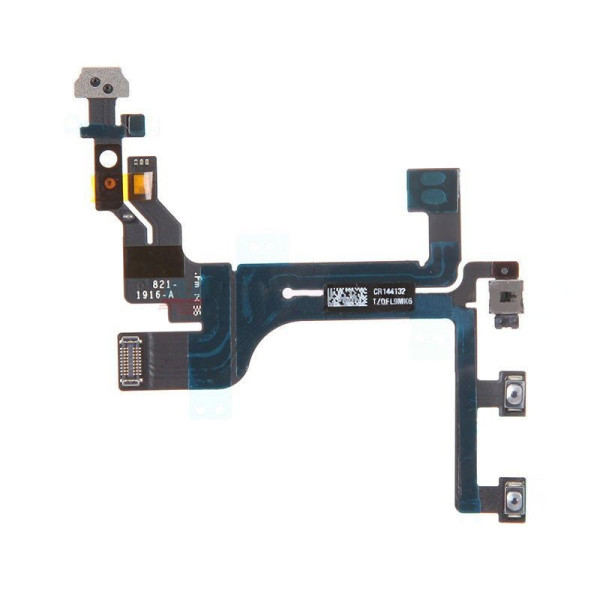 Шлейф (flat cable) Apple iPhone 5C з кнопкою включення, кнопками ввімкнення і мікрофоном