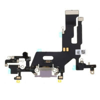 Шлейф (Flat cable) Apple iPhone 11 з роз'ємом зарядки і мікрофоном (Фіолетовий)