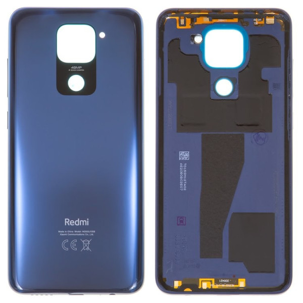 Задня панель корпусу (Кришка) Xiaomi Redmi Note 9 | Redmi 10x (Синя) Оригінал Китай
