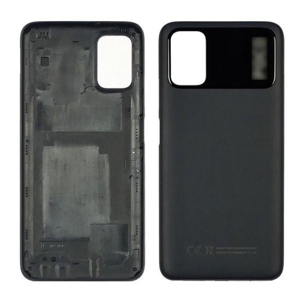 Задняя панель (крышка) для Xiaomi Poco M3 (Черная) Оригинал Китай