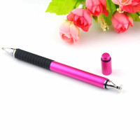 Емкостный Стилус Jot Pro высокоточный, двойной, алюминиевый, с капиллярной ручкой (Розовый)