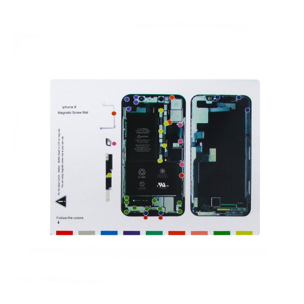 Магнітний мат MECHANIC iPX для розкладки гвинтів і запчастин при розбиранні iPhone X