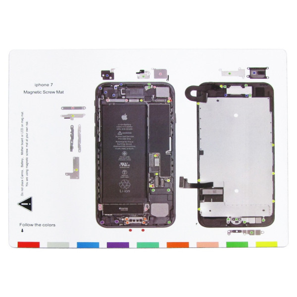 Магнітний мат MECHANIC iP7 для розкладки гвинтів і запчастин при розбиранні iPhone7