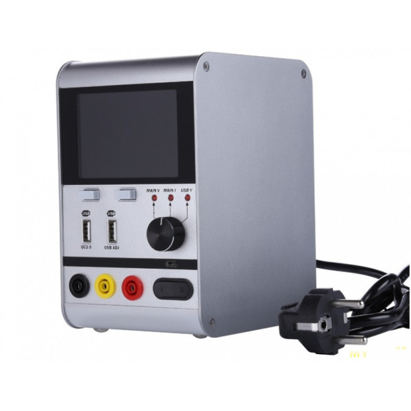 Блок живлення HR3006, 30V 6A з кольоровим дисплеєм HD (1280*720), USB QC 3.0, USB ADJ