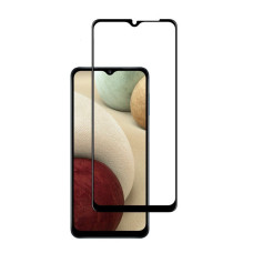 Защитное стекло для Samsung A125 | A12 (2021) (0,3мм, 5D, черное) Full Glue