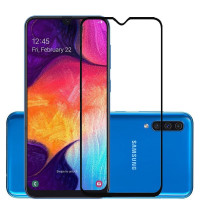 Стекло защитное для Samsung A505 | A50 (2019) (0,3мм, 5D, черное) Full Glue