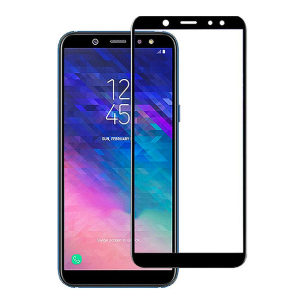 Стекло защитное для Samsung A600 | A6 (2018) (0,3мм, 5D, черное) Full Glue