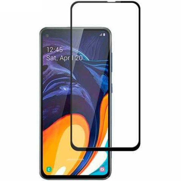 Стекло защитное для Samsung A606 | A60 (2019) (0,3мм, 5D, черное) Full Glue