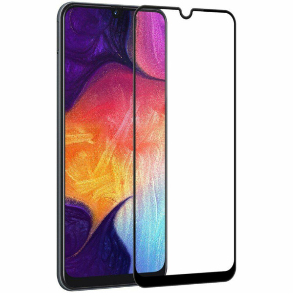 Скло захисне для Samsung A20 | A30 | A40S | A50 | A50S | M30 | M30S (0,3мм, 5D, чорне) Full Glue