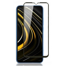 Стекло защитное для Xiaomi Redmi Note 9 4G (0,3мм, 5D, черное) Full Glue