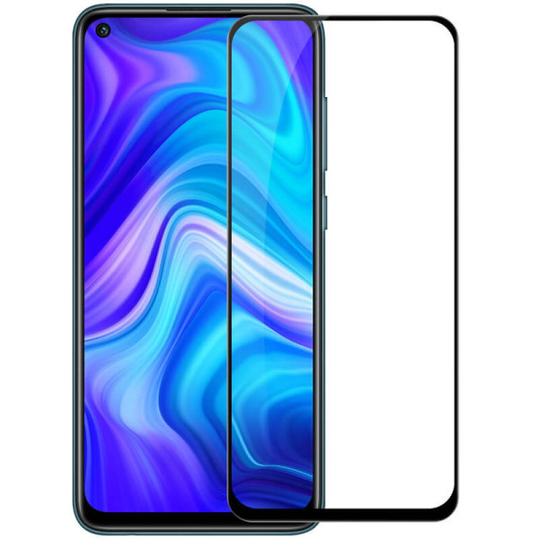 Стекло защитное для Xiaomi Redmi Note 9 | Redmi 10X (0,3мм, 5D, черное) Full Glue