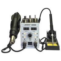 Паяльная станция Aida 8586 с феном и паяльником (нагревательный элемент Hakko, цифровая индикация)