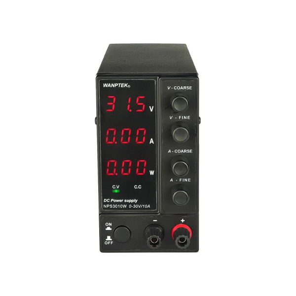 Блок живлення Wanptek NPS3010W, 30V 10A, імпульсний, з цифровою індикацією (V/A/W)