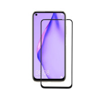 Стекло защитное для Huawei P40 Lite E | Nova 6SE (0,3мм, 5D, черное) Full Glue