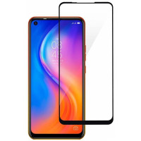Скло захисне для Tecno Spark 5 Pro | Camon 15 (0,3мм, 5D, чорне) Full Glue