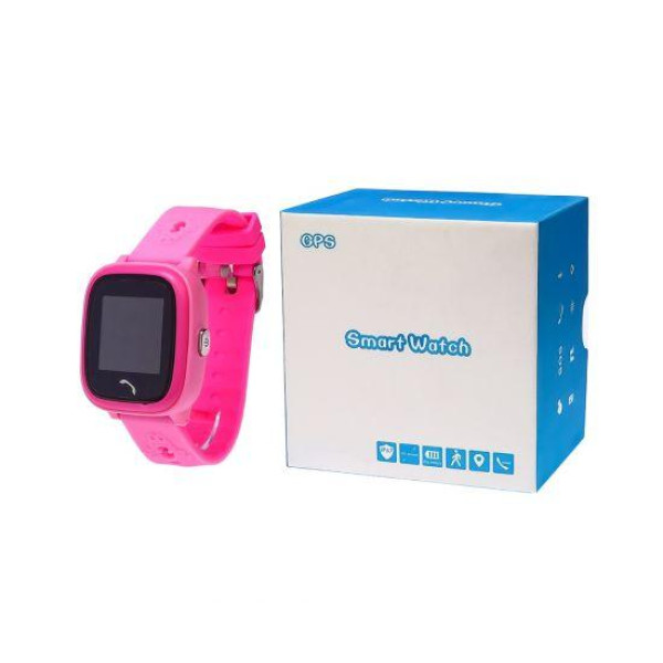Дитячі смарт годинник HW8 з функцією GPS, WiFi і світиться ремінцем (Рожевий)