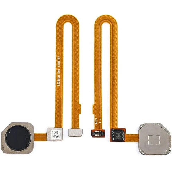 Шлейф (Flat cable) Xiaomi Mi8 со сканером отпечатка пальца (Черный)
