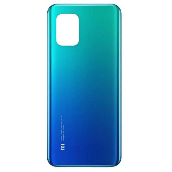 Заднее стекло корпуса (Крышка) для Xiaomi Mi10 Lite (Зелено-синий) Aurora Blue