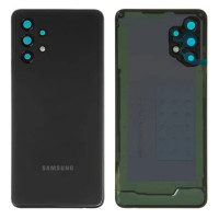 Задня панель корпусу (кришка) для Samsung A325 Galaxy A32 (2021) зі склом камери (Чорна) Awesome Black