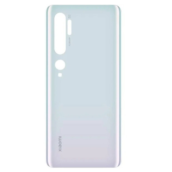Заднее стекло корпуса (Крышка) для Xiaomi Mi Note 10 (Белое) Glacier White