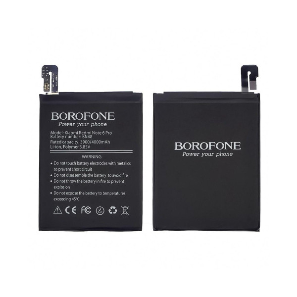 Акумулятор (АКБ) Borofone BN48 для Xiaomi Redmi Note 6 Pro (Li-ion. 3.85V, 4000mAh) Оригінал