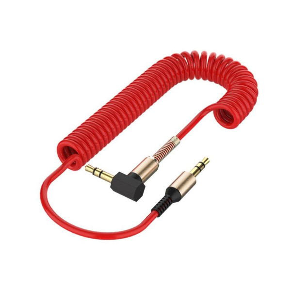 AUX кабель SP-206 3.5 | 3.5 пружинний (Червоний) 1.5m Оригінал