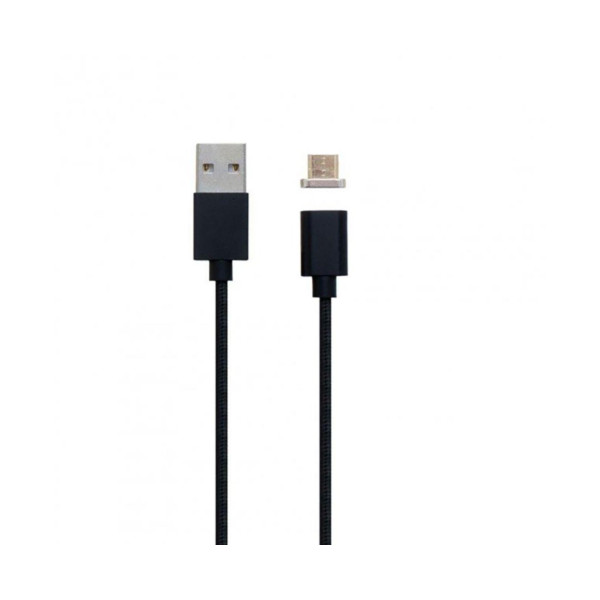 USB кабель магнитный Clip-On в тканевой оплетке Micro 1m (Черный) Оригинал