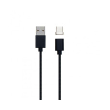 USB кабель магнітний Clip-On у тканинному обплетенні Type-C, 1m (Чорний) Оригінал