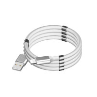 USB кабель магнітний Supercalla Lightning, 1m (Білий) Оригінал